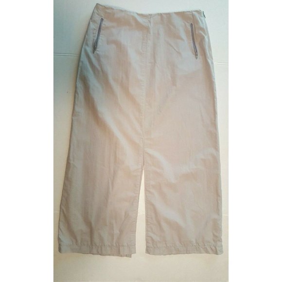 Old Navy Dresses & Skirts - Sz 2 Old Navy Khaki Color Women Skirt Side Pockets Front Split Waist 28